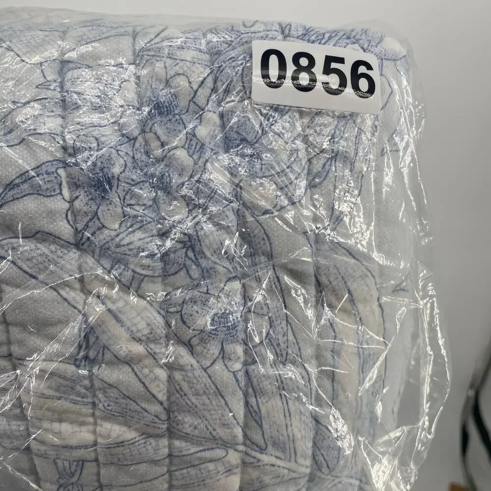 Tommy Bahama Pillow Shams Standard Blue‎ & White Tropical Birds Quilted Coastal